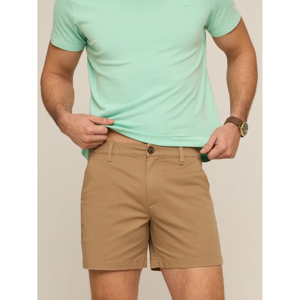 NEW Chubbies The Cinnamon Dusts Flat Front Stretch Chino Shorts 5.5"‎ 30 Khaki